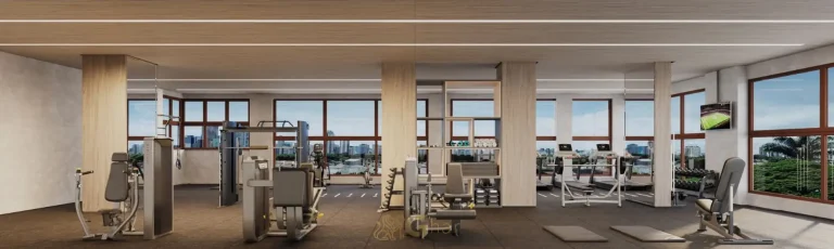 Espaço fitness para treinos em apartamentos no Brooklin São Paulo