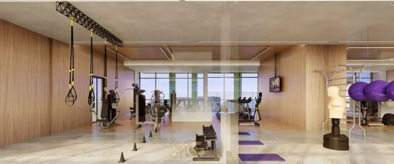 Fitness do condomínio em apartamentos no bairro do Brooklin, São Paulo