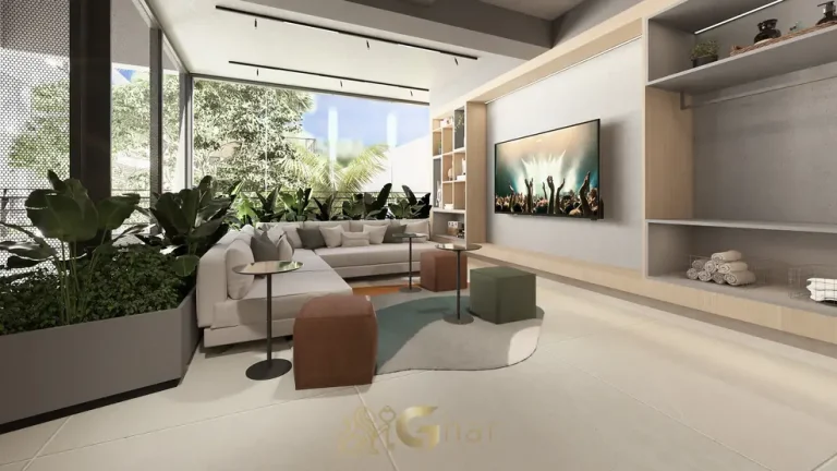 Game station em área de convivência em condomínio residencial na Vila Olímpia, Zona Sul de São Paulo