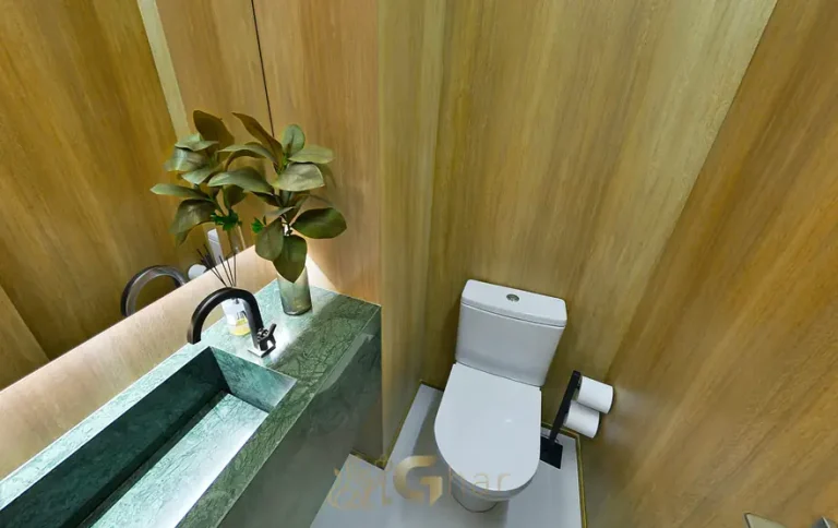Lavabo do apartamento decorado em apartamentos no Brooklin São Paulo