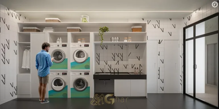Lavanderia compartilhada Laundry Share do condomínio Vitacon Vila Olímpia no bairro da Vila Olímpia, São Paulo