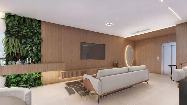 Living integrado do apartamento decorado em condomínio residencial no Brooklin, na Zona Sul de São Paulo