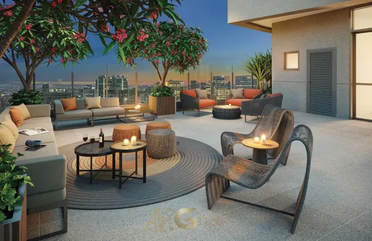 Lounge no rooftop em condomínio residencial no bairro do Brooklin, na Zona Sul de São Paulo