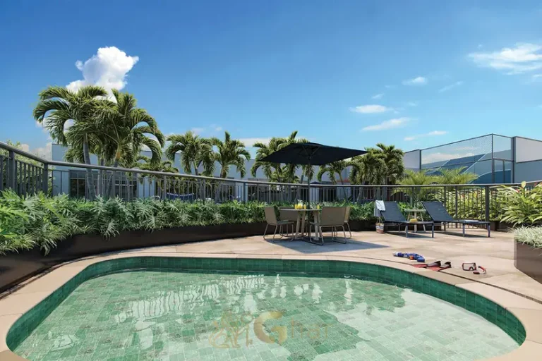 Piscina infantil da área de lazer em apartamentos no Ibirapuera São Paulo