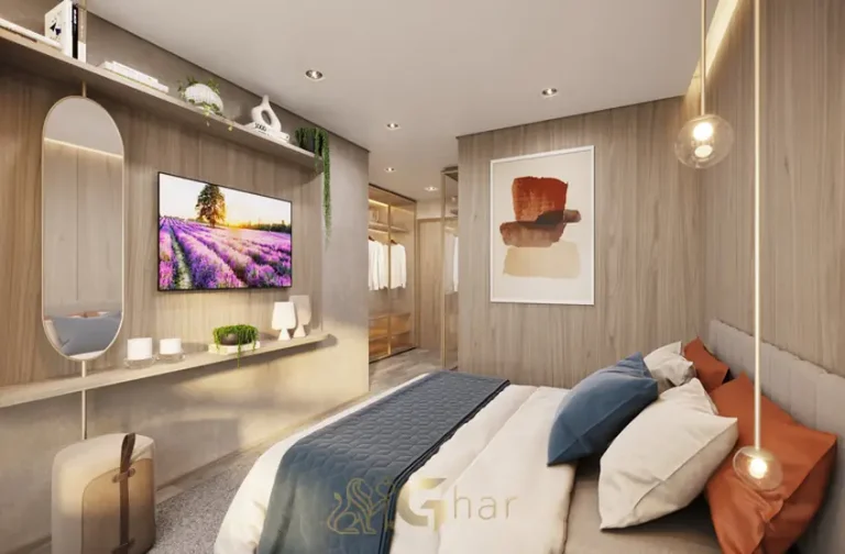 Quarto do apartamento decorado em apartamentos no Brooklin São Paulo