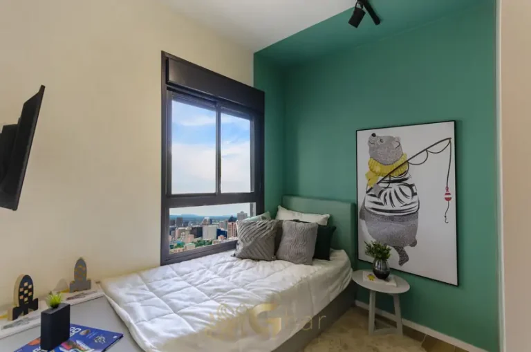Quarto do apartamento decorado em condomínio residencial no bairro do Brooklin, na Zona Sul de São Paulo