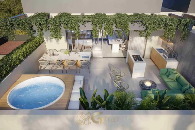 Rooftop com vista panorâmica em condomínio residencial no Brooklin Zona Sul de São Paulo