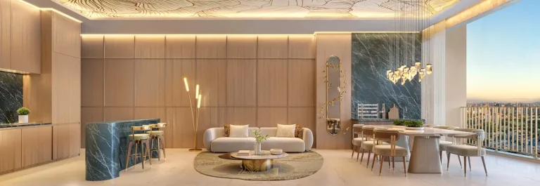 Living do apartamento decorado em apartamentos no Brooklin, São Paulo