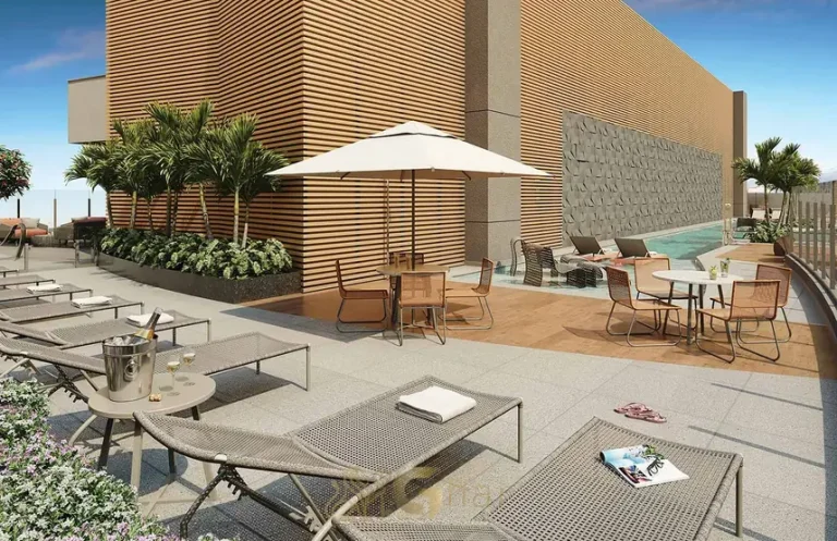 Solarium no rooftop em apartamentos no bairro do Brooklin, São Paulo