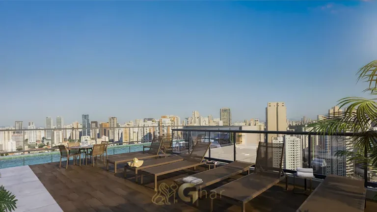 Solarium no rooftop do condomínio Boulevard Brooklin no bairro do Brooklin, São Paulo