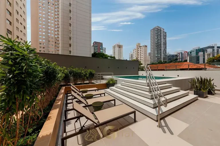 Solarium com spa em apartamentos no Itaim Bibi São Paulo