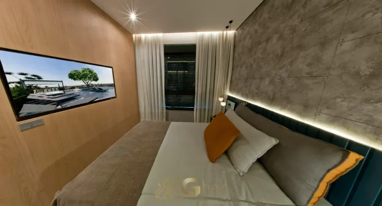 Primeira suíte do apartamento decorado em apartamentos no bairro do Brooklin, São Paulo