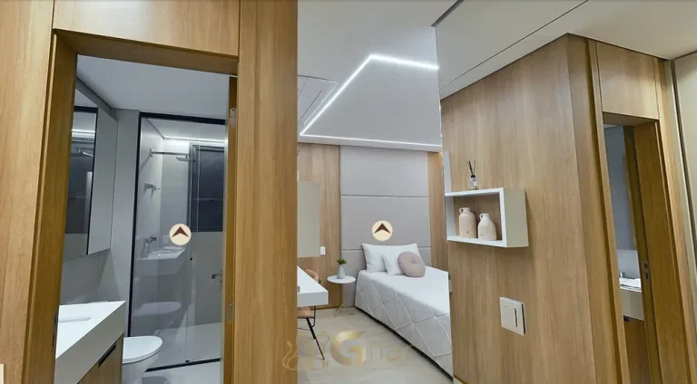 Suíte infantil feminina do apartamento decorado do condomínio Atypik no bairro Brooklin em São Paulo