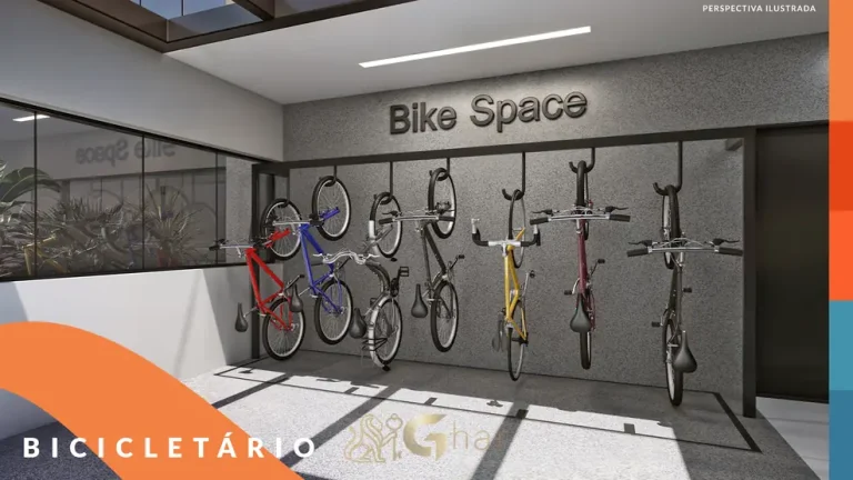 Bicicletário para moradores do condomínio Elegancy Vila Mariana no bairro da Vila Mariana, São Paulo