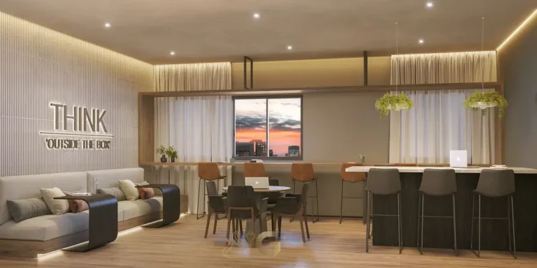 Espaço de coworking em condomínio residencial no Campo Belo na Zona Sul de São Paulo