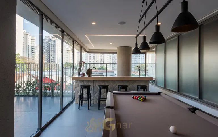 Espaço gourmet para encontros em condomínio residencial no Campo Belo Zona Sul de São Paulo