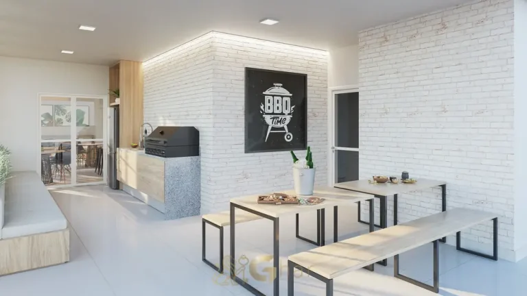 Espaço gourmet para encontros do condomínio Influencer Vila Mariana no bairro da Vila Mariana em São Paulo