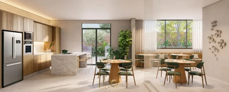 Espaço gourmet para encontros em apartamentos no Campo Belo São Paulo