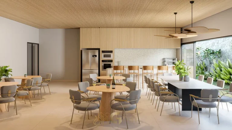 Espaço gourmet para encontros e refeições do condomínio Triu 1722 no bairro do Campo Belo, São Paulo