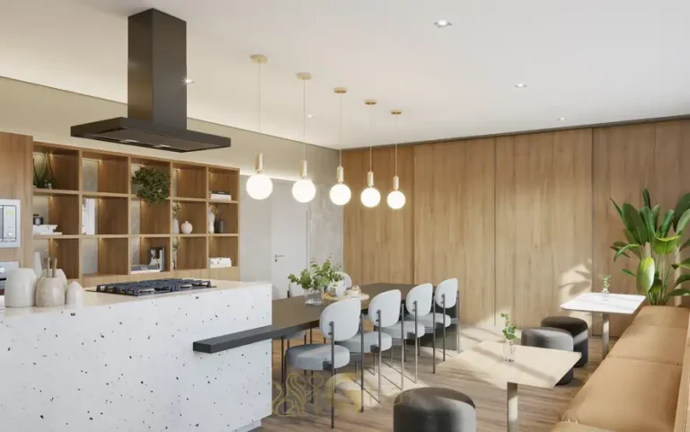 Espaço gourmet para encontros em apartamentos no Campo Belo São Paulo