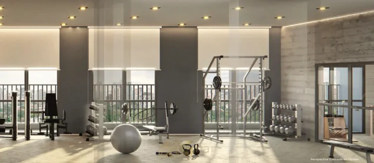 Área de fitness externo para atividades físicas em condomínio residencial na Nova Klabin, Zona Sul de São Paulo