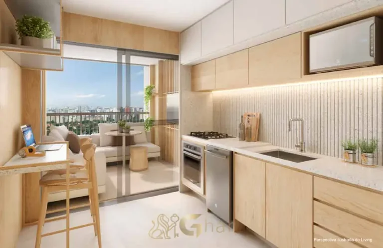 Living de apartamento decorado em apartamentos na Vila Clementino, São Paulo