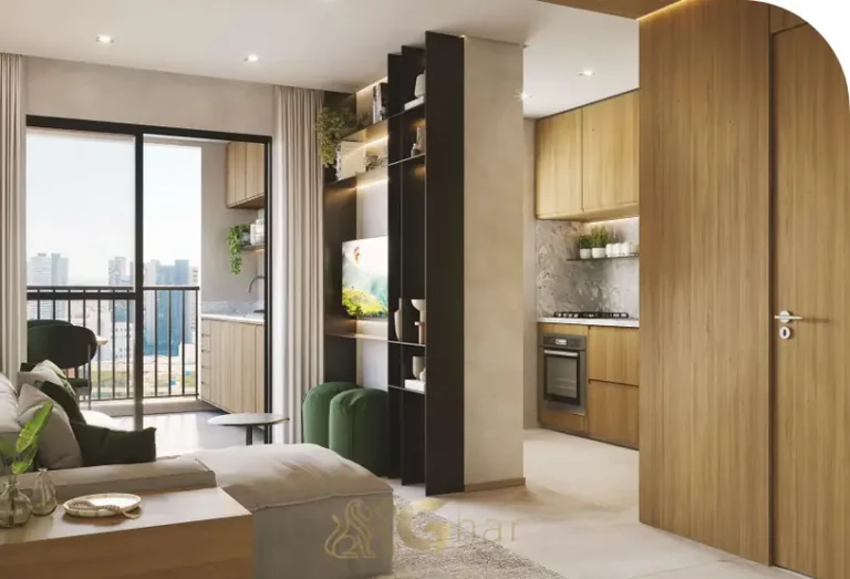 Living do apartamento decorado do condomínio Viva Benx Star Campo Belo no bairro do Campo Belo em São Paulo