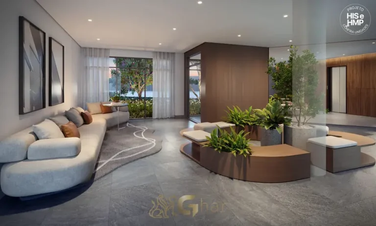 Segundo lobby social do empreendimento em condomínio residencial no bairro da Vila Mariana, na Zona Sul de São Paulo