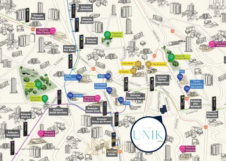 Mapa da localização do empreendimento na Nova Klabin em apartamentos na Nova Klabin, São Paulo