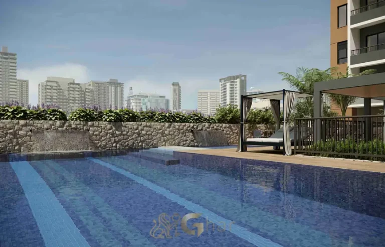 Piscina com deck molhado do condomínio Viva Benx Star Campo Belo no bairro do Campo Belo em São Paulo