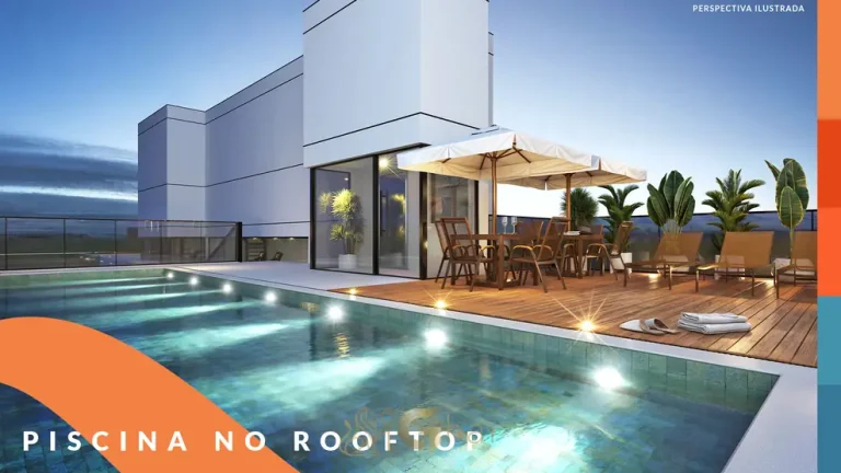 Piscina no rooftop em apartamentos no bairro da Vila Mariana, São Paulo