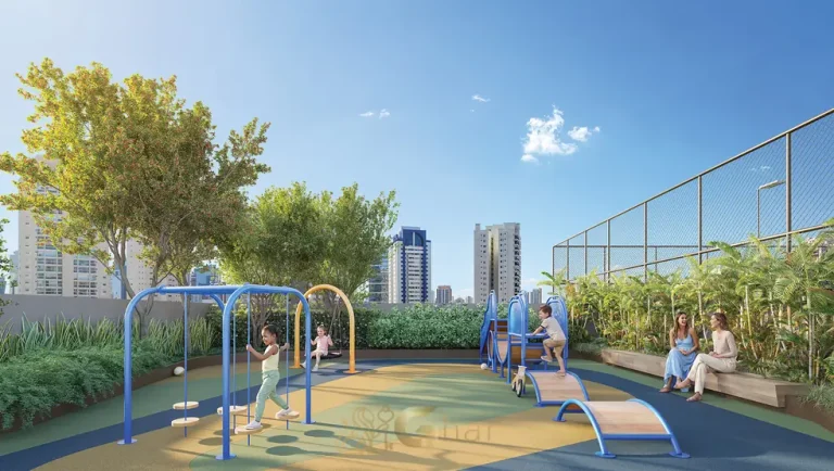 Playground para lazer infantil do condomínio Town Residences by Lindenberg no bairro do Brooklin em São Paulo