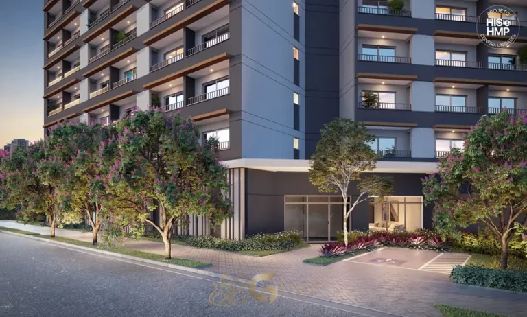 Portaria de entrada do conjunto residencial em apartamentos no bairro da Vila Mariana, São Paulo