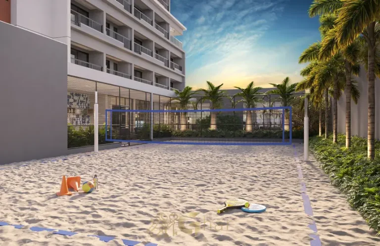 Quadra de areia para beach tennis em apartamentos na Vila Clementino, São Paulo