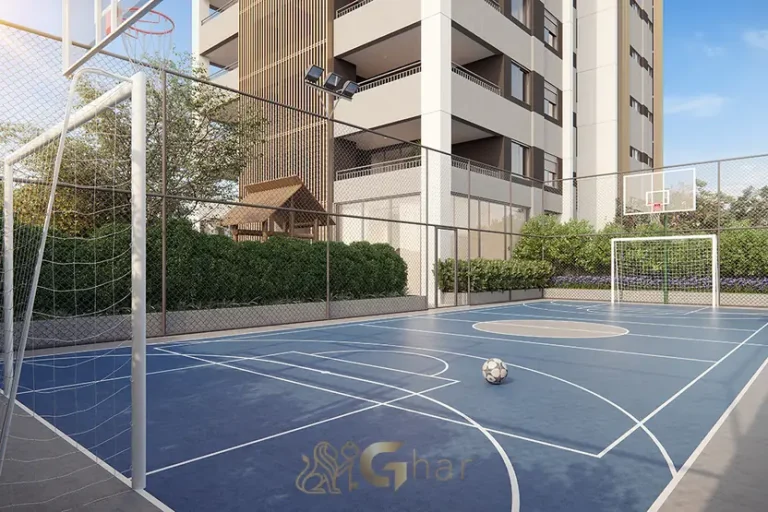 Quadra recreativa para atividades esportivas em apartamentos na Chácara Klabin São Paulo
