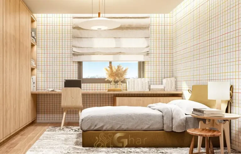 Quarto de apartamento decorado em nova perspectiva em apartamentos no bairro do Campo Belo, São Paulo