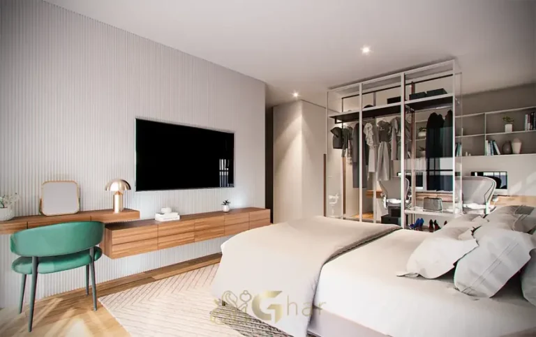 Quarto principal da casa decorada em condomínio residencial no Campo Belo, Zona Sul de São Paulo