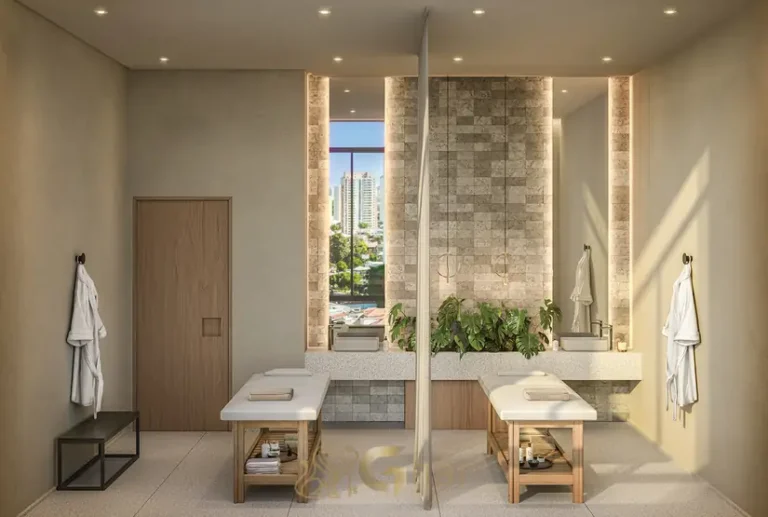 Sala privativa de massagem em apartamentos no Brooklin São Paulo