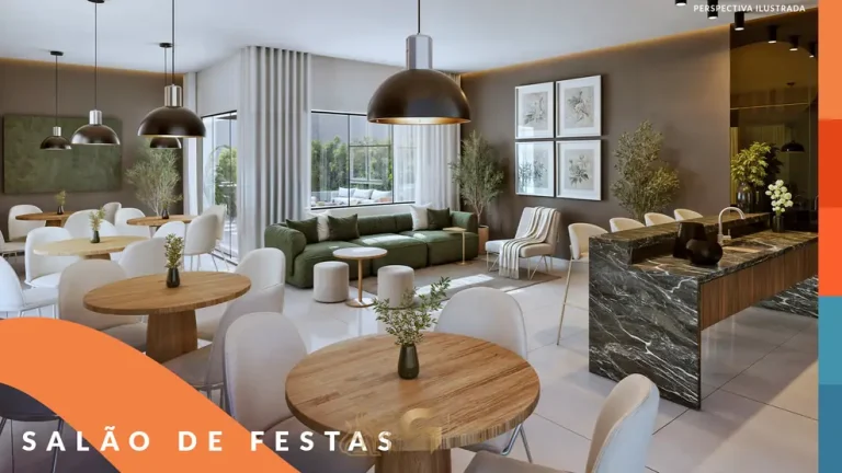 Salão de festas interno em apartamentos no bairro da Vila Mariana, São Paulo