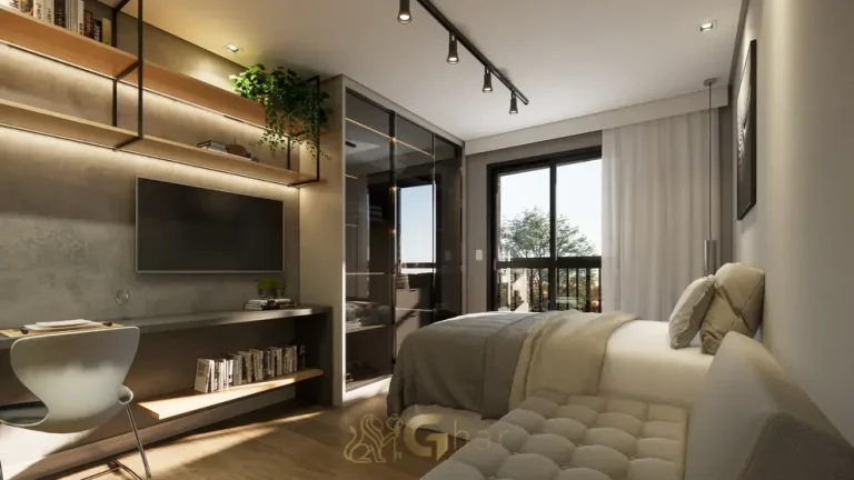 Studio decorado em nova perspectiva em apartamentos no bairro da Vila Mariana, São Paulo