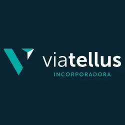 Logo da Viatellus Incorporadora em projetos imobiliários em São Paulo
